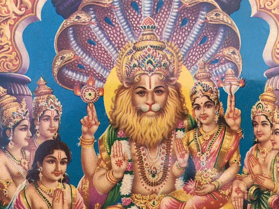 Sri Lakshmi Narasimha Swamy Photo Indian Hindu Gods Deities - Etsy Sri Lakshmi Narasimha Swamy Photo Indian Hindu Gods Deities - Etsy