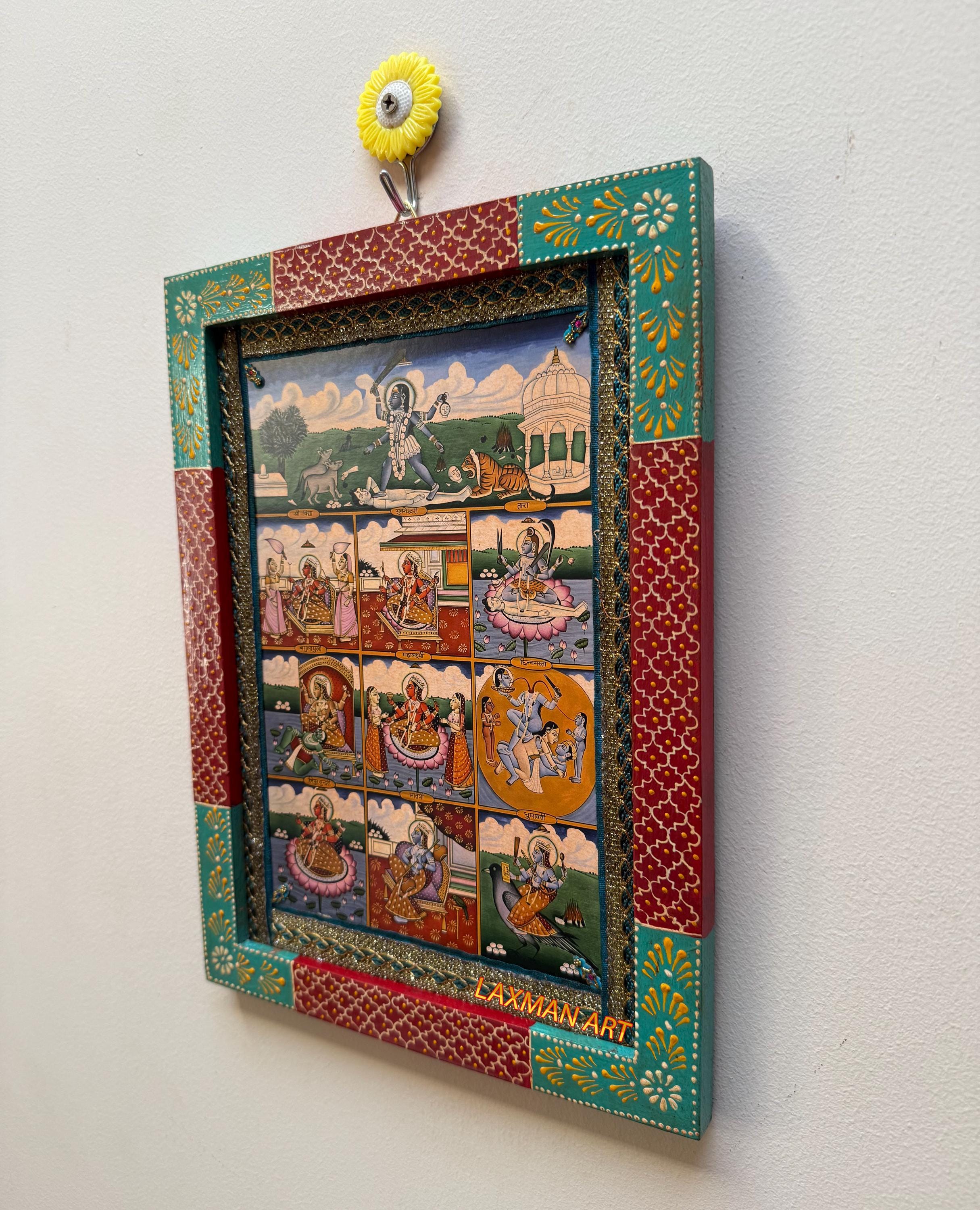 India Goddess Dashamahavidya Poster Frame Religious Wall Art Wood ...
