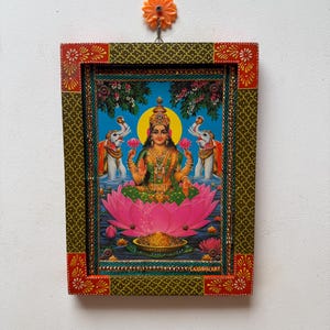 Moldura para fotos Lakshmi: Arte de parede vintage da deusa hindu indiana