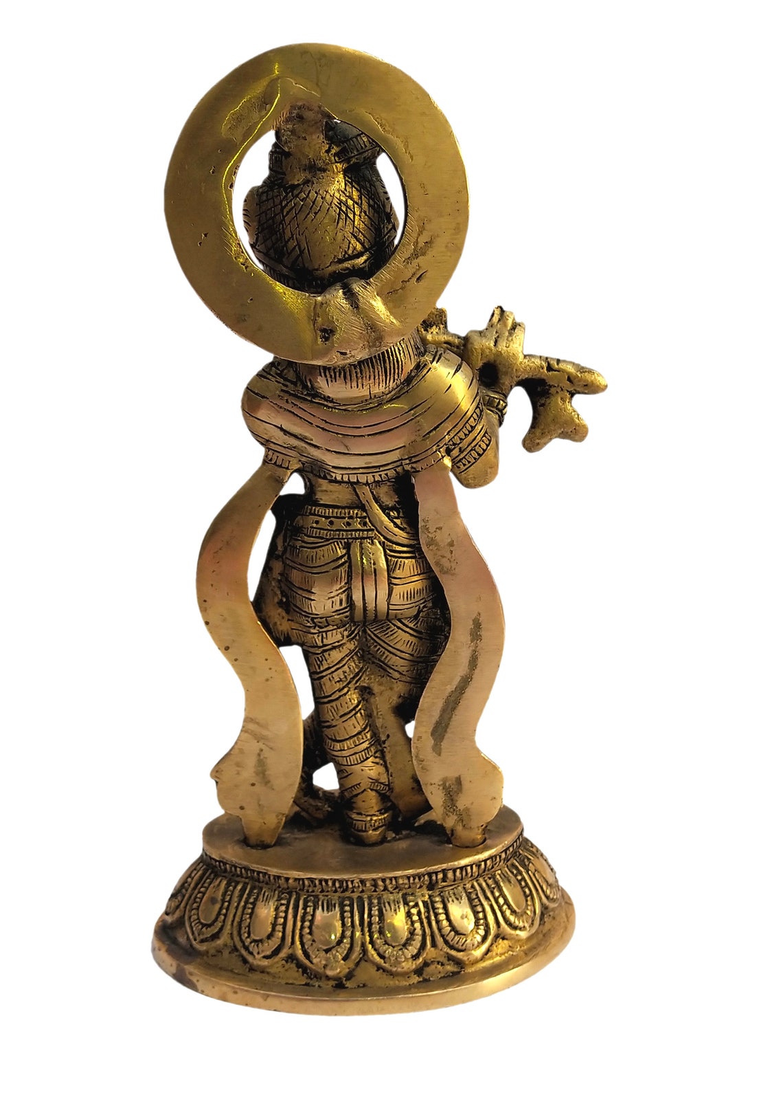 Vintage Krishna Bhagwan Murti Idol in Flute Playing Posture on Etsy