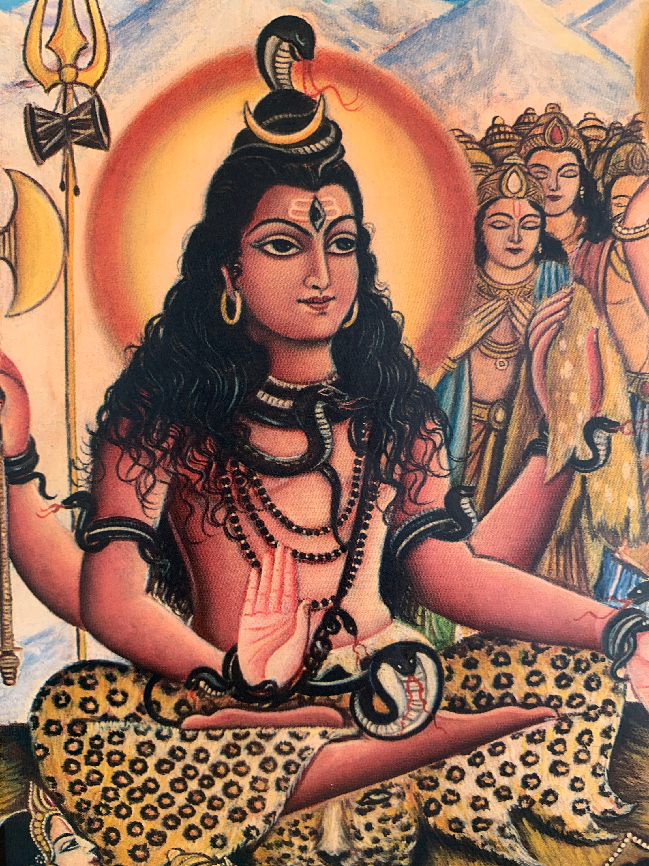 God Shiva Picture Frame Vintage Indian God Photo Frame Etsy