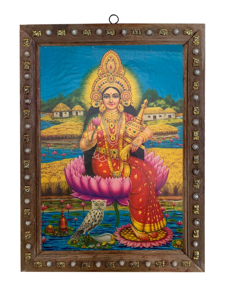 Lakshmi Photo Frame Goddess Laxmi Mata Photo Indian Deity Etsy