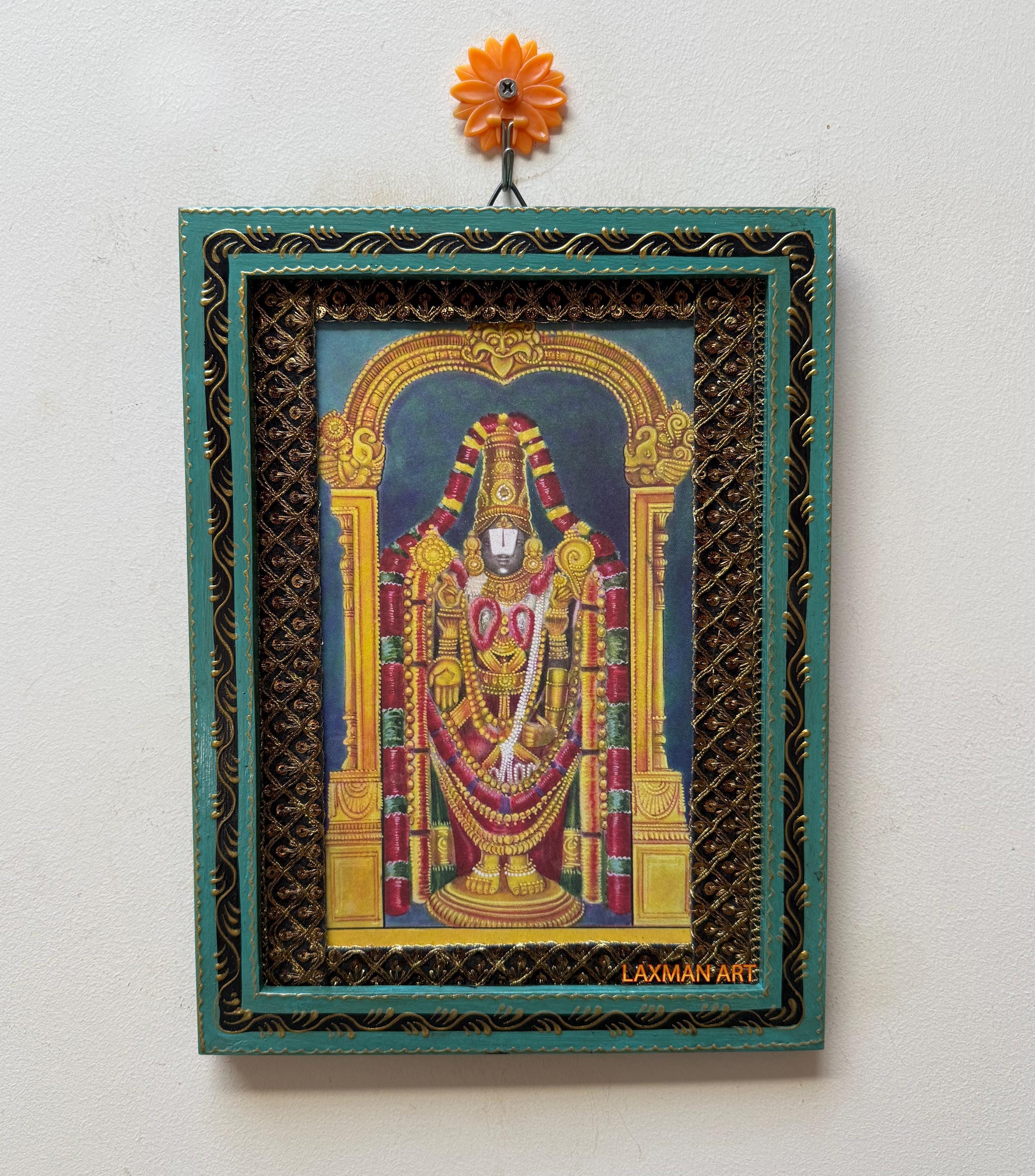 Old Lord Venkateswara Swamy Poster: Tirupati Balaji Photo Framed Print ...