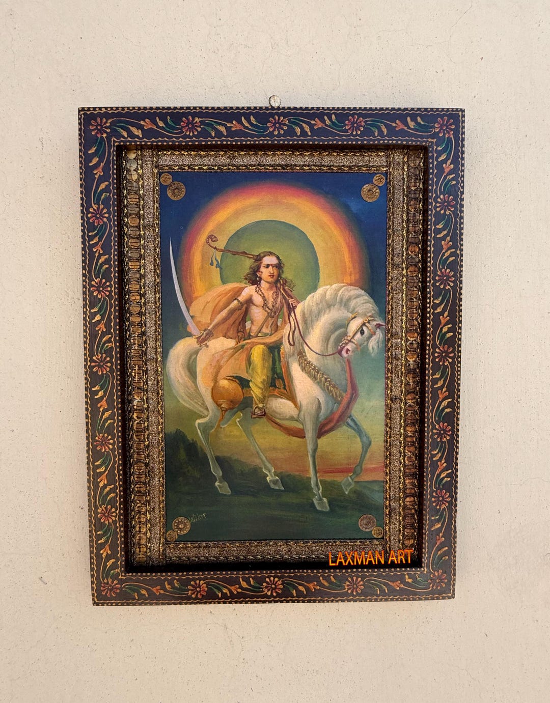 God Kalki Photo Frame, Religious Poster Frame, Kalki God Last Avatar of ...