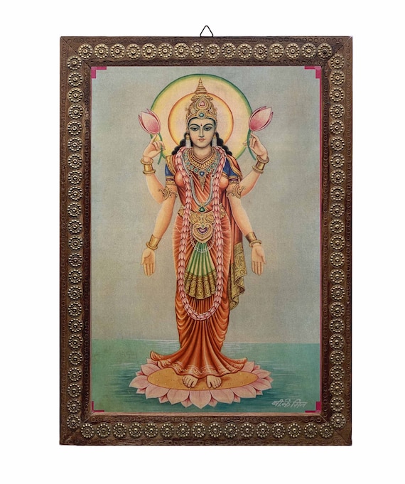 Lakshmi Vintage Photo, Laxmi Mata Vintage Picture Frame Lakshmi Vintage Photo, Laxmi Mata Vintage Picture Frame