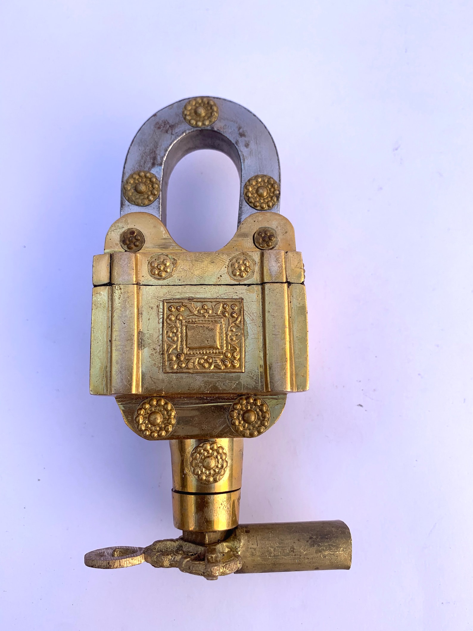 Brass Puzzle Lock Vintage Brass Lock With 6 Key Handmade Etsy Australia