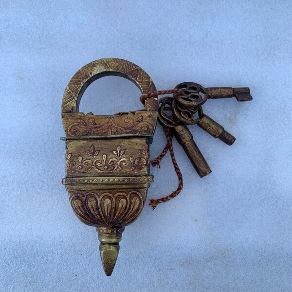 Antique Metal Lock Etsy