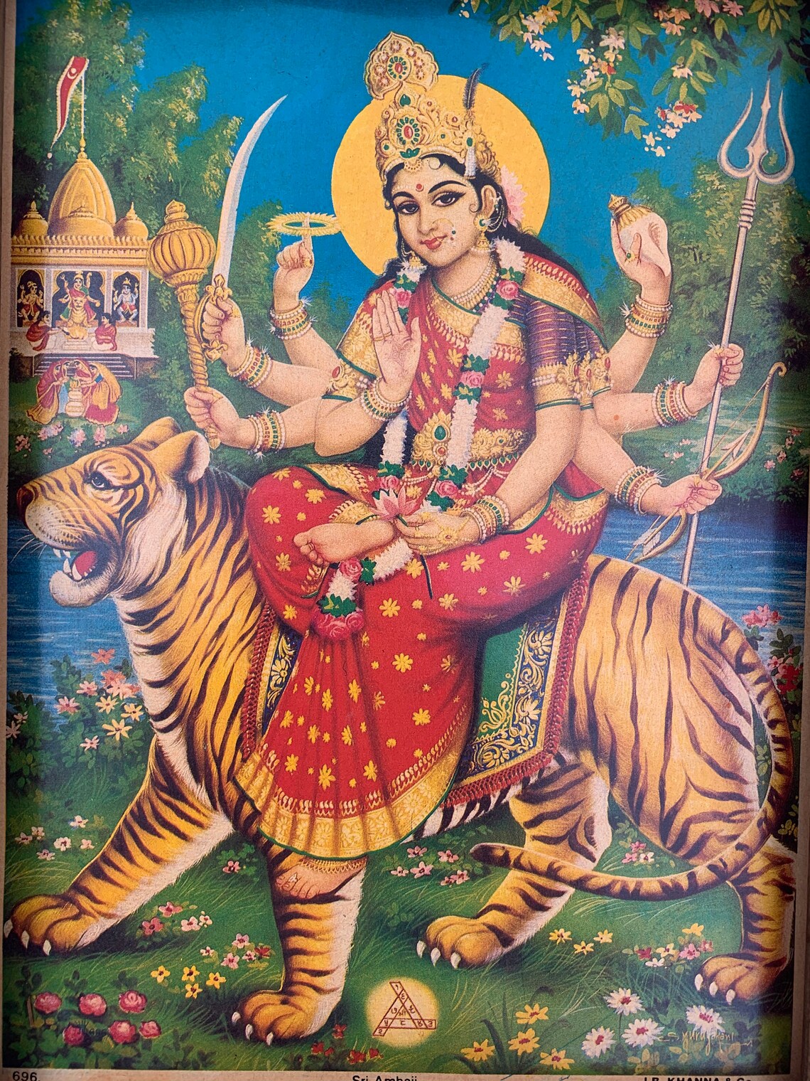 Goddess Durga Mata Nav Durga Amba Mata Sherawali Mata Photo Etsy