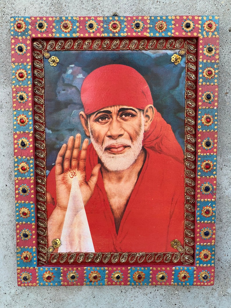 Sai Baba Photo Frame Lord Shree Sai Baba Ji Photo Frame Hindu Etsy