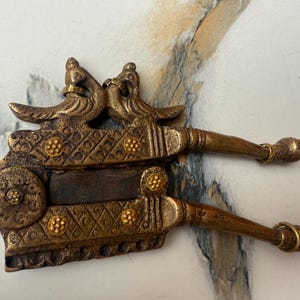 Vintage Brass Betel Nut Cutter: Handcrafted Bird Design Sarota, Indian Decor