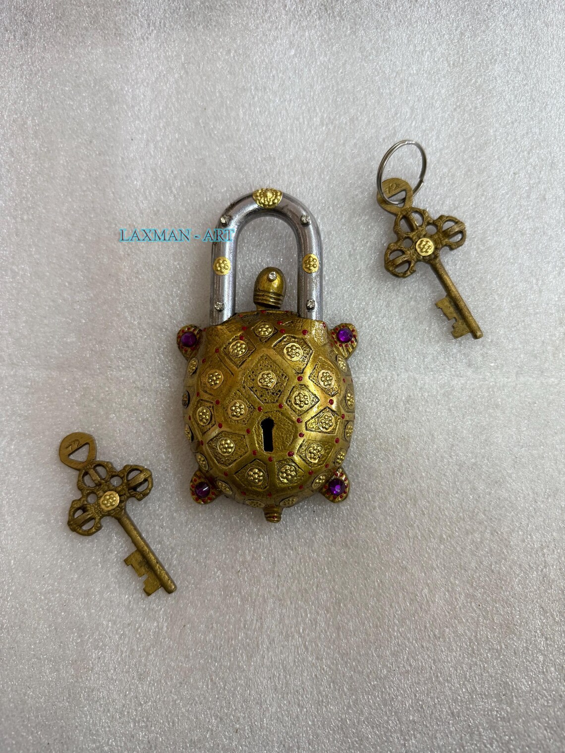 Vintage Lock, Brass Turtle Lock, Tortoise Lock, Old Indian Home Decor ...