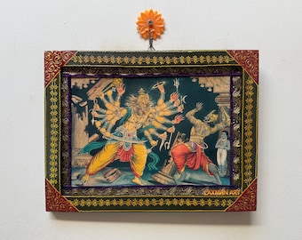 ヴィンテージ バル クリシュナ ポスター、ハンドメイド真鍮木製