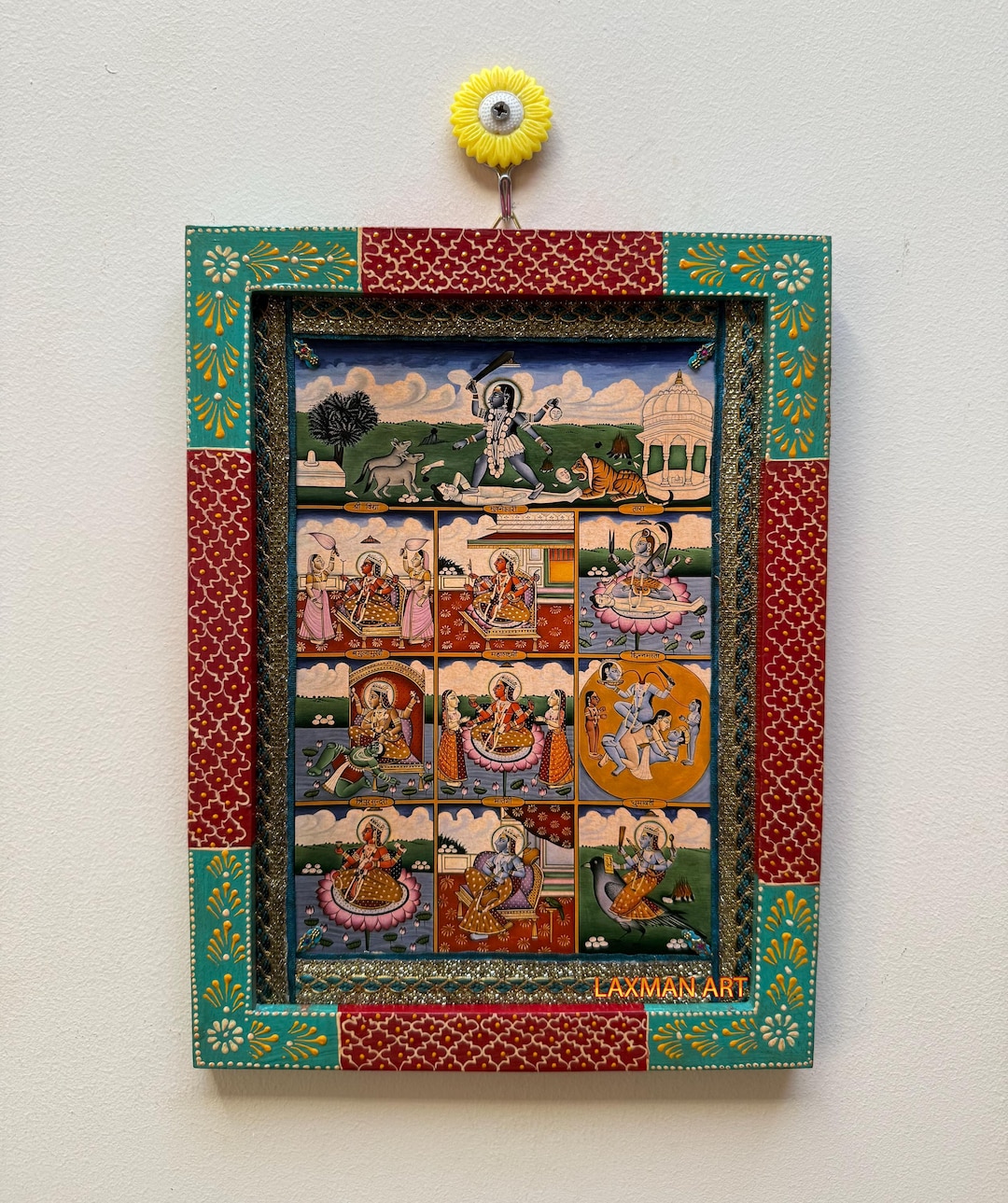 India Goddess Dashamahavidya Poster Frame Religious Wall Art Wood ...