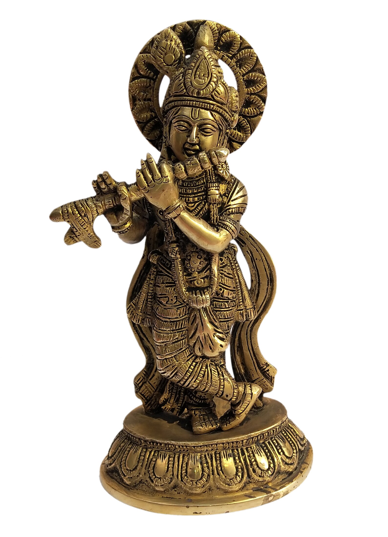 Vintage Krishna Bhagwan Murti Idol in Flute Playing Posture on Etsy