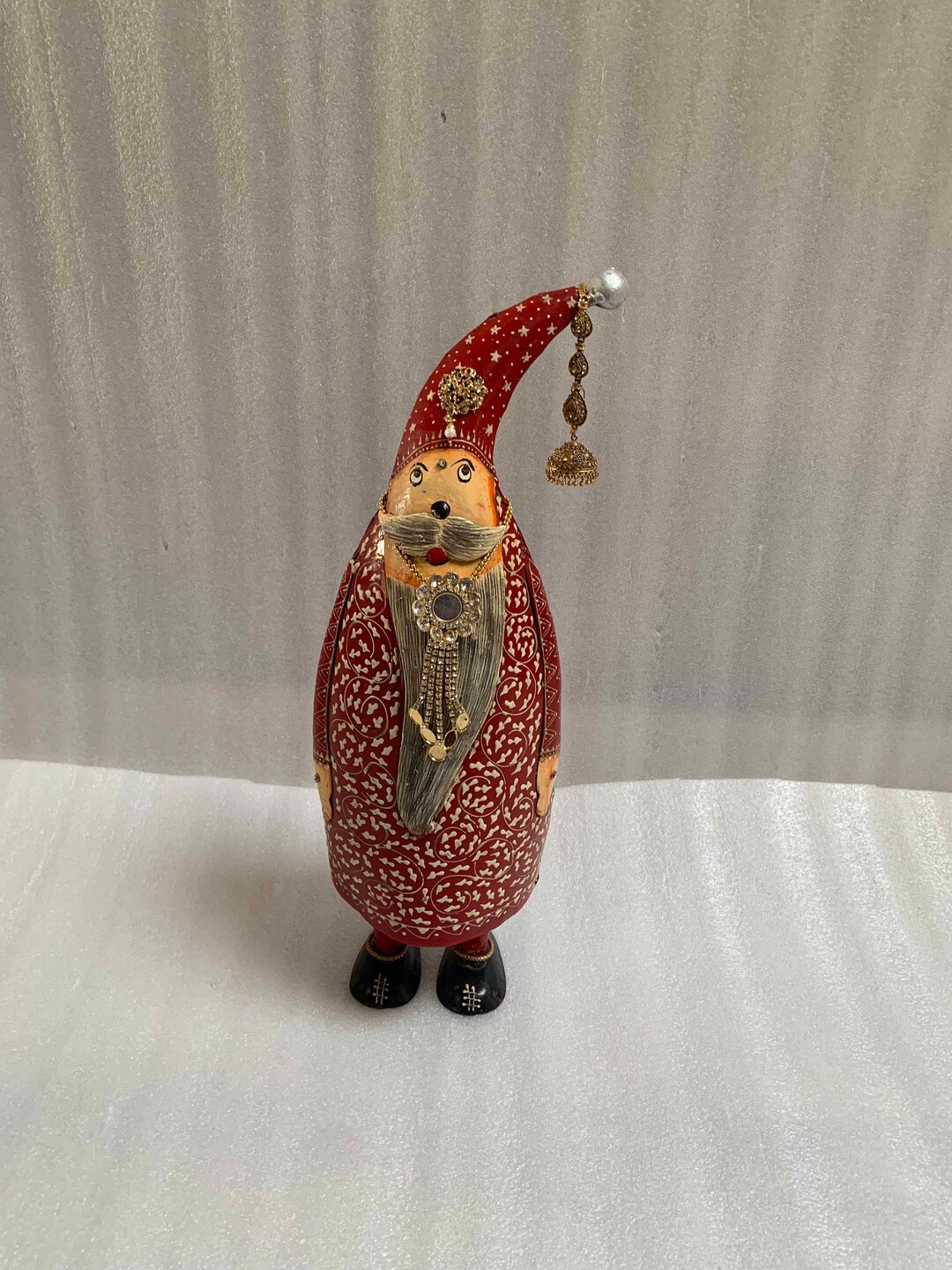 Santa Claus Statues Vintage Iron Santa Claus Hand Painted Etsy
