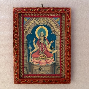 Goddess Bhuvaneswari Photo: Hindu Religious Art, Framed Wall Decor (9 x 12&quot;)