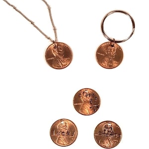 Personalized Penny Charm/Keychain/Necklace