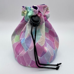 Handmade Dice Bag w/Round Base -- Bag of Holding -- Standing Bag -- Dragon Scales
