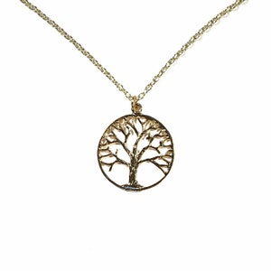 Tree of Life Gold Pendant Necklace