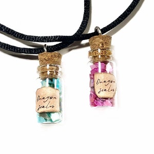 Dragon Scales Bottle Charms Adjustable Pendant Necklace