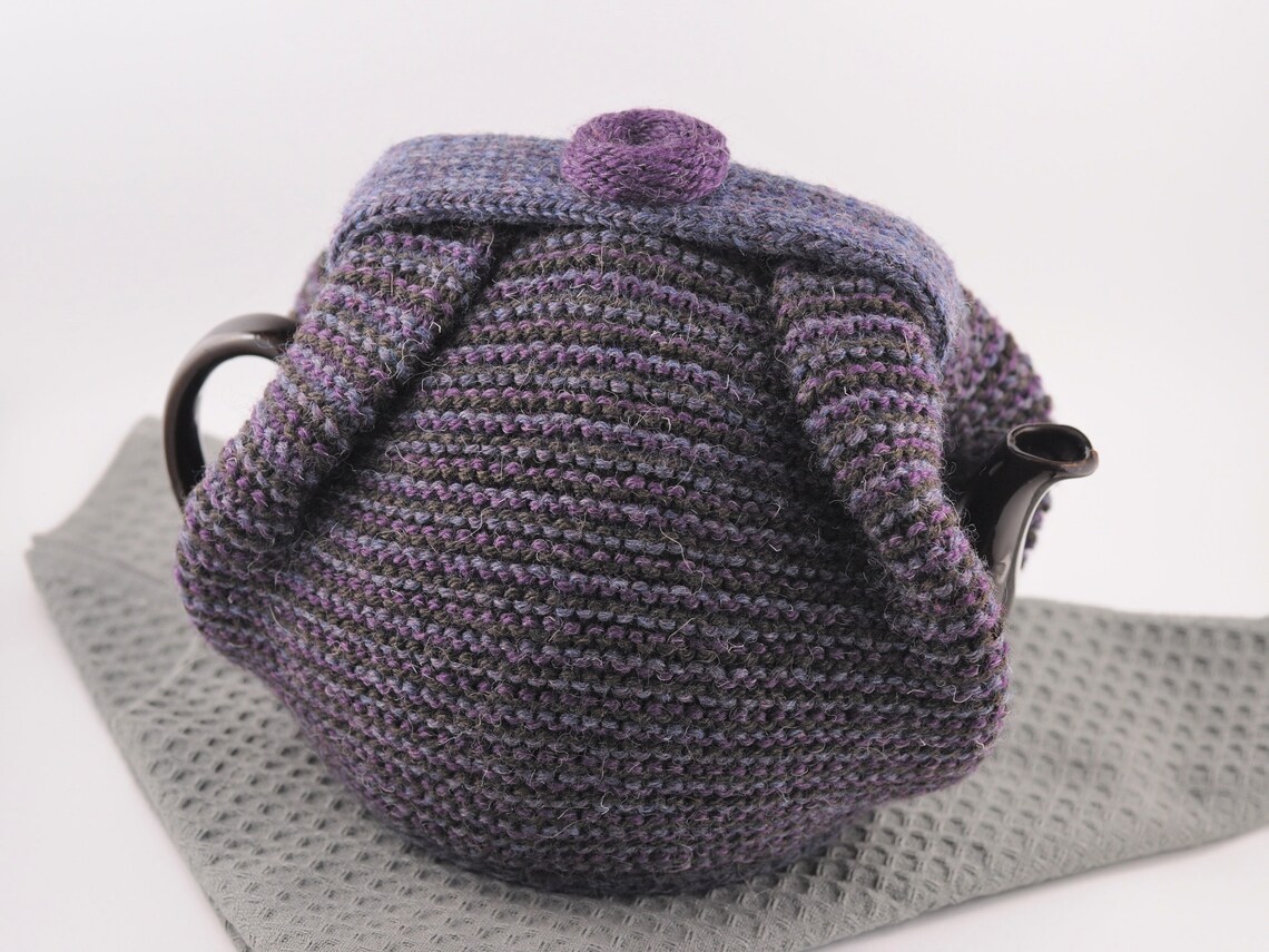 Large Tea Cosy / Knitted Tea Cosy in Pure Wool / Brown Betty Etsy