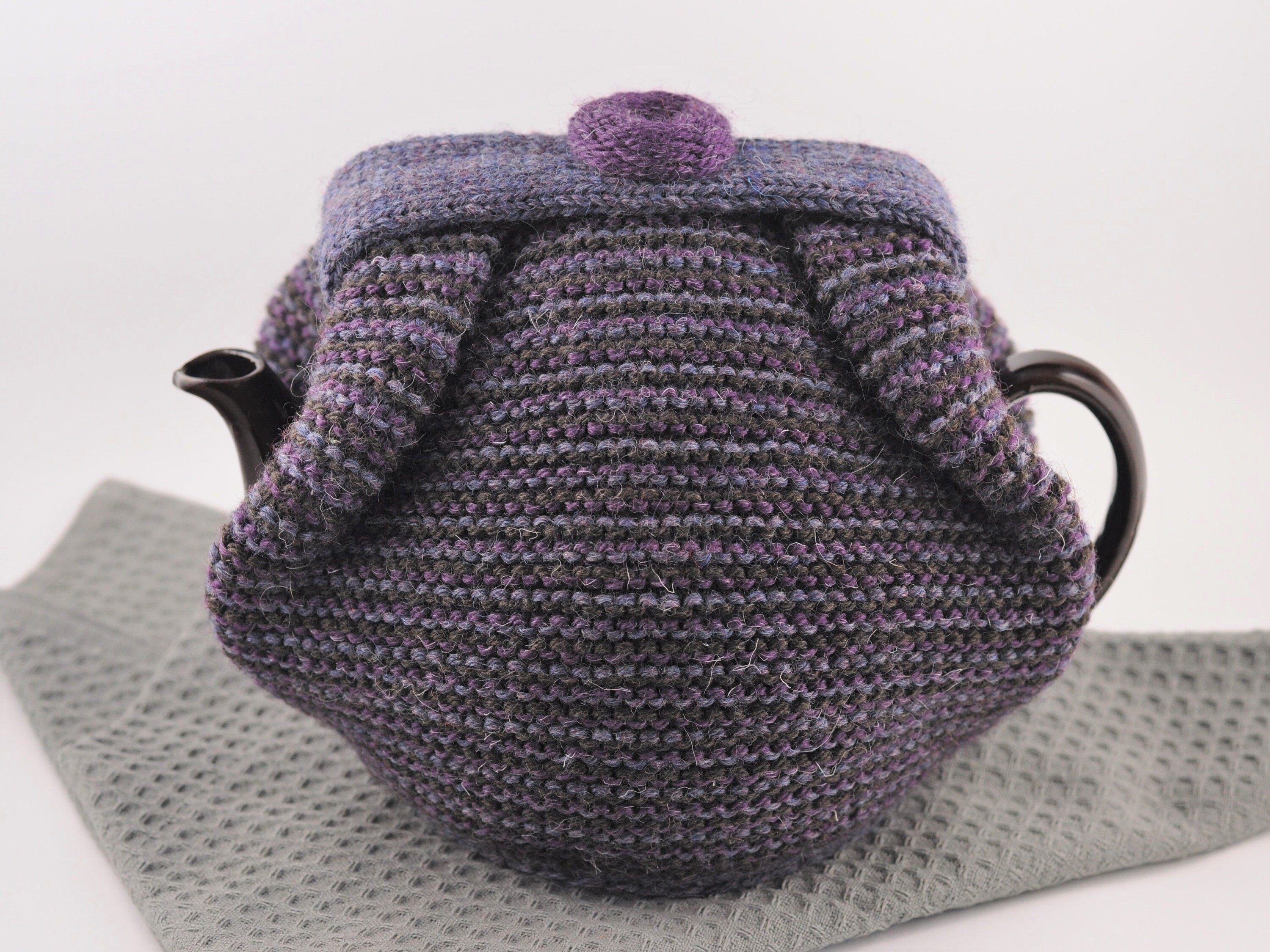 Large Tea Cosy / Knitted Tea Cosy in Pure Wool / Brown Betty Etsy