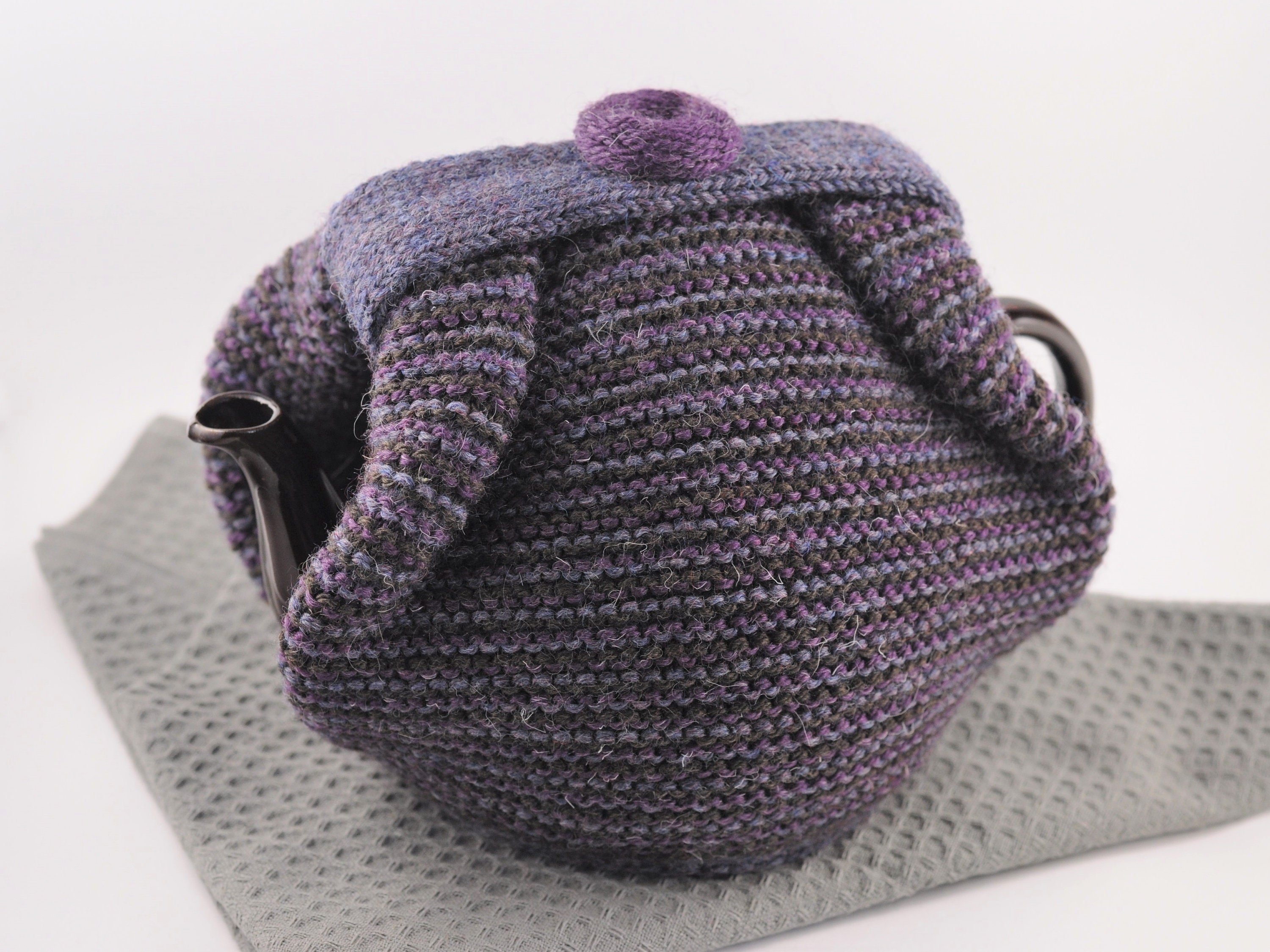 Large Tea Cosy / Knitted Tea Cosy in Pure Wool / Brown Betty Etsy