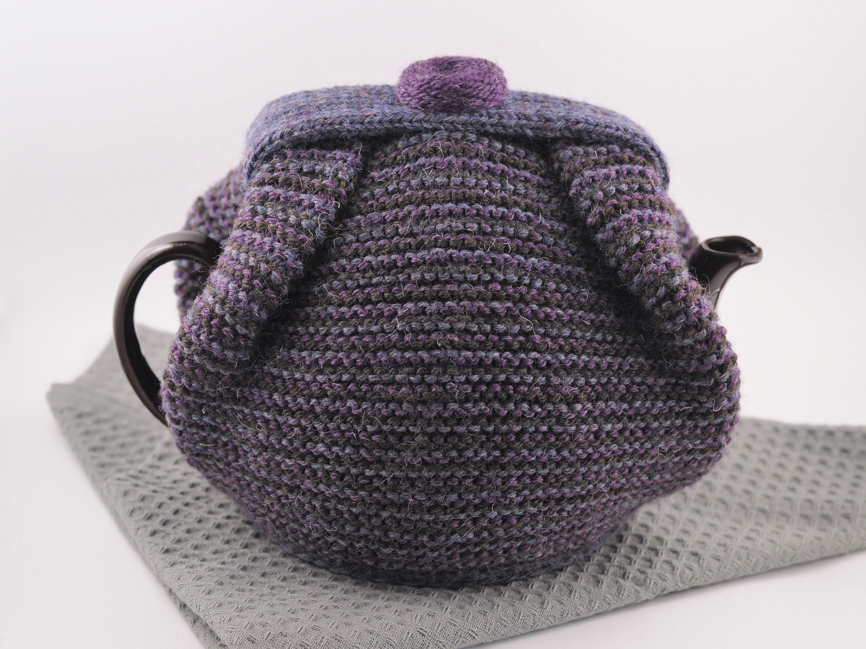Large Tea Cosy / Knitted Tea Cosy in Pure Wool / Brown Betty Etsy