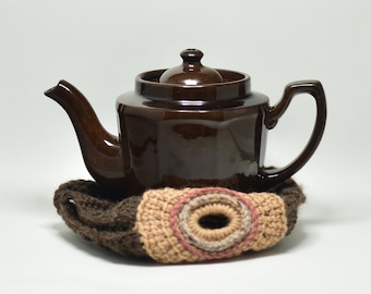 Teapot AND Cosy - vintage English pot with a new tea cosy - combined to make gift giving easier