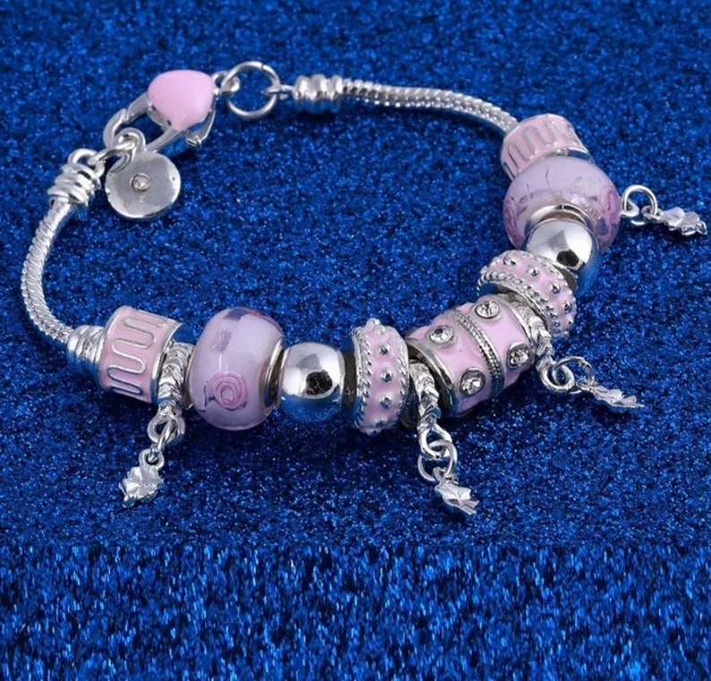 Charm Bracelet Pandora Dangling Love Bracelet Engagement Gifts Etsy