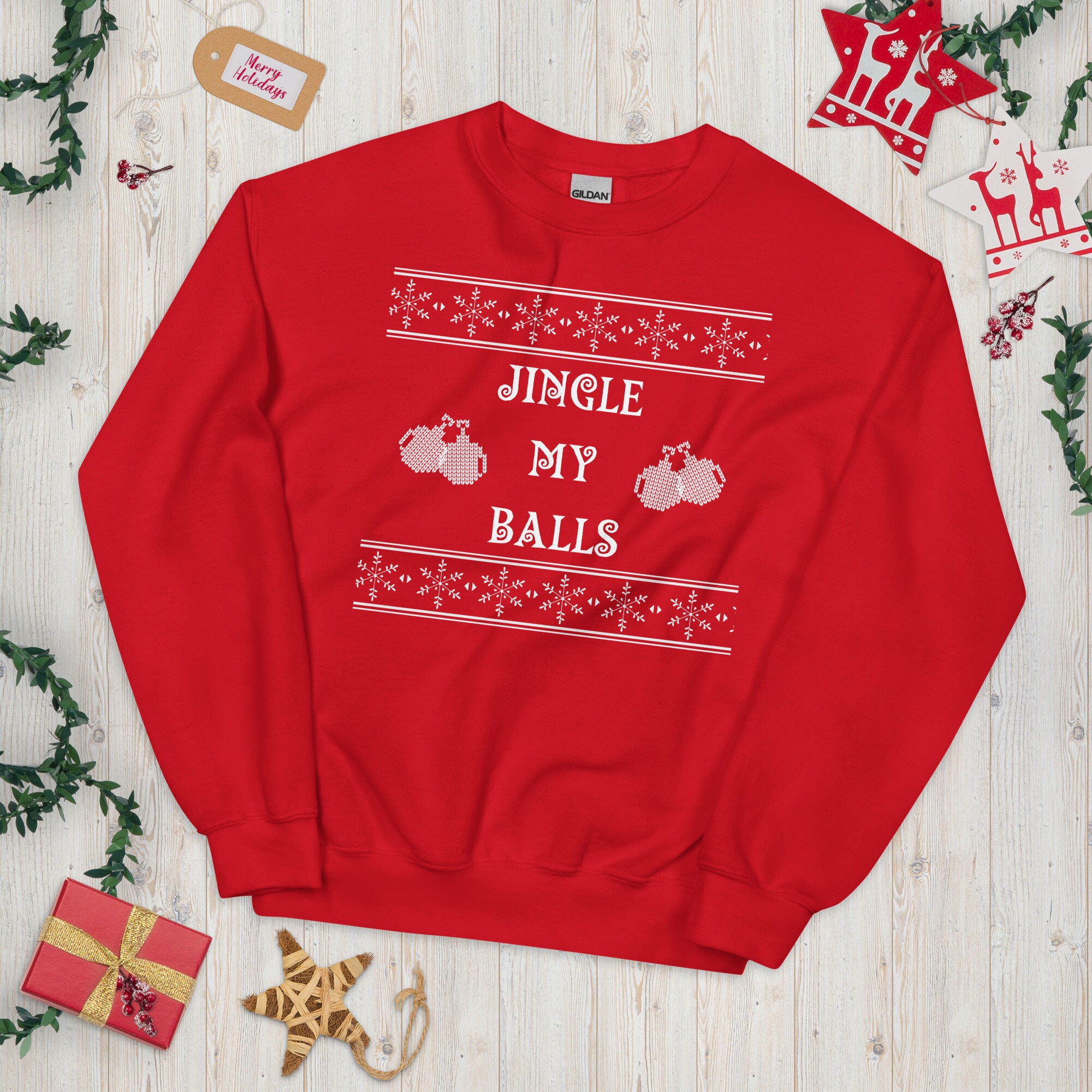 Pull De Noël Pour Femme - Sweat-Shirt à Motifs Festifs - 100% Coton Doux - Col Rond - Style Moche/Élégant