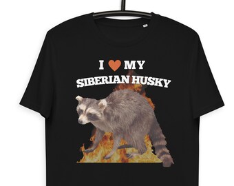 Siberian Husky Meme Unisex organic cotton t-shirt