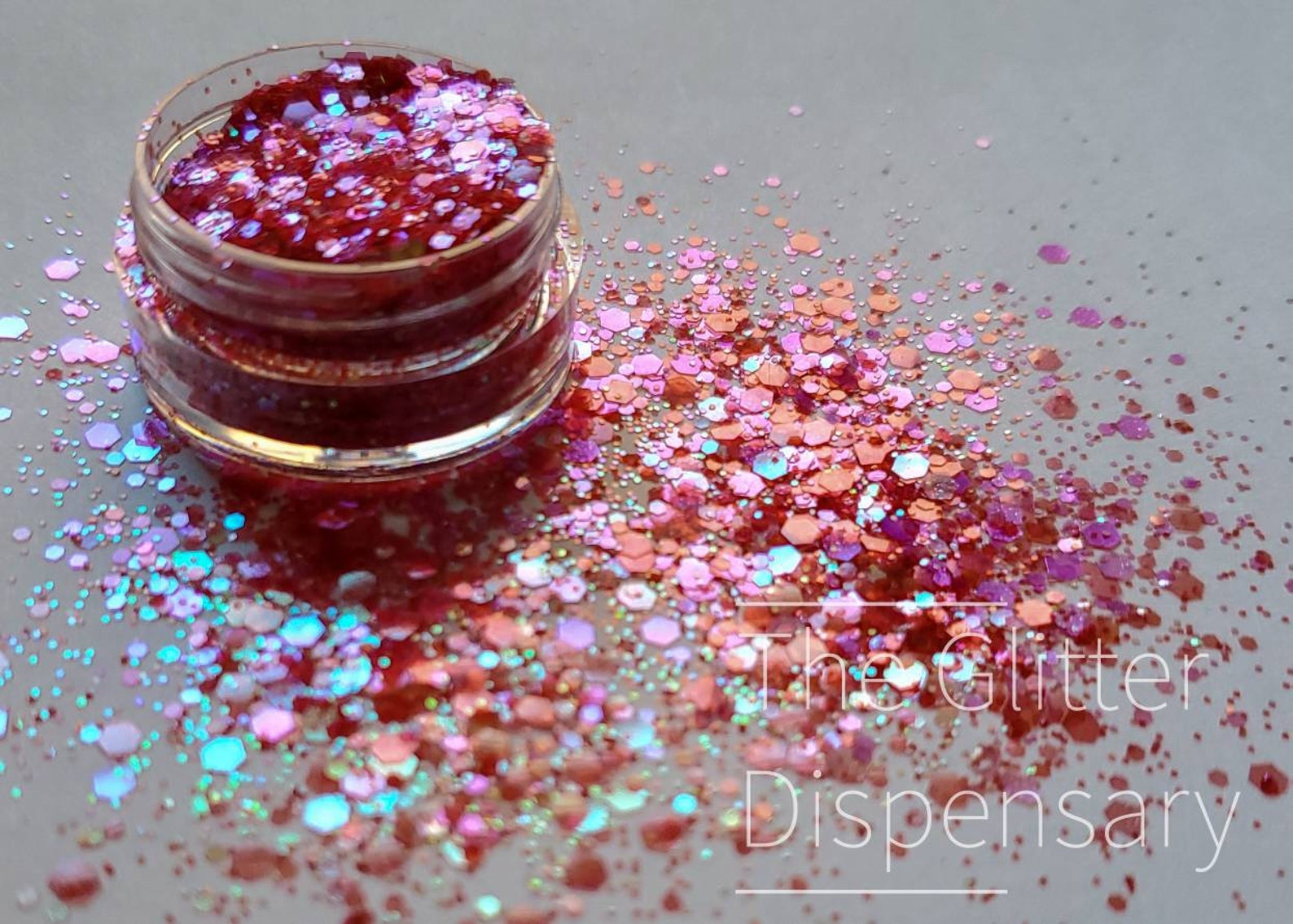 Raspberry Sorbet Iridescent Glitter Chunky Glitter Mix Etsy India