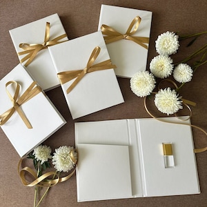 4x6&quot;/ 5x7&quot;/6x8&quot;/Personalised Photo Box for prints with 32 GB Gold crystal USB 3.0 flash drive, Packing for photos, Wedding Photo Box