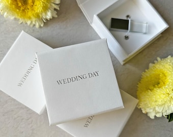 Handgefertigte Weiße USB Box: Hochzeitsfotograf Präsentation