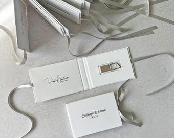 Personalized Handmade USB Box with 16GB Geometric USB. Elegant Wedding Photography Packaging