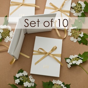 Set of 10 photo box with two pockets for photos, Slim photo storage box, Photographer Gifts for Clients, Photo packaging, Box for photos