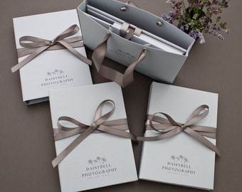 Graue Fotobox mit USB Halter: Hochzeitsandenken, 4x6 oder 5x7 Prints