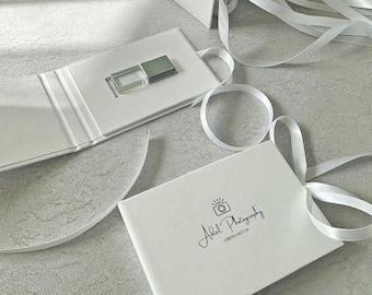 Personalized Silver Crystal USB 3.0 Box 16GB - Wedding photographer Gift