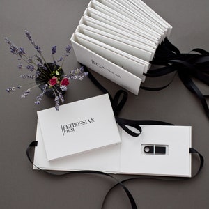 Boîte USB, Emballage USB, Étui USB en papier blanc, Boîte de marque, Boîte flash USB personnalisée, Cadeau de mariage