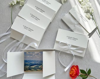 Handgefertigtes Foto Umschlagalbum: Satinband Verschluss, Hält 35 Drucke