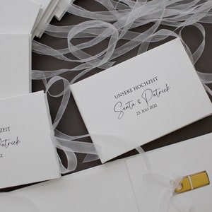 Scatola USB, confezione USB, custodia USB in carta bianca, scatola con marchio, scatola flash USB personalizzata, regalo di nozze
