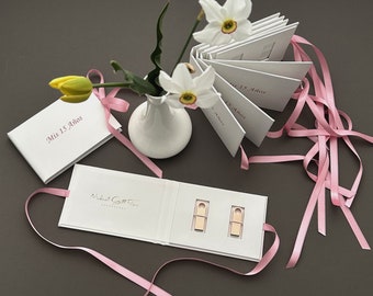 Personalisierte USB Box für 2 Sticks, weißes Papier USB Verpackung