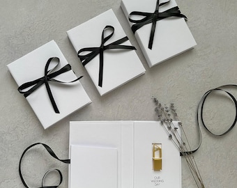 Personalisierte Hochzeitsfotobox mit USB-Stick (4x6/5x7/6x8)