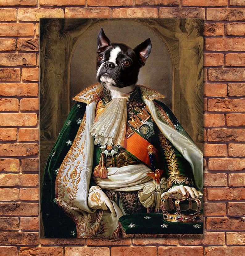 Custom dog portrait,dog portrait custom,royal dog portrait,royal pet portrait,custom pet portrait,unique gift,dog king,pet painting,dog gift