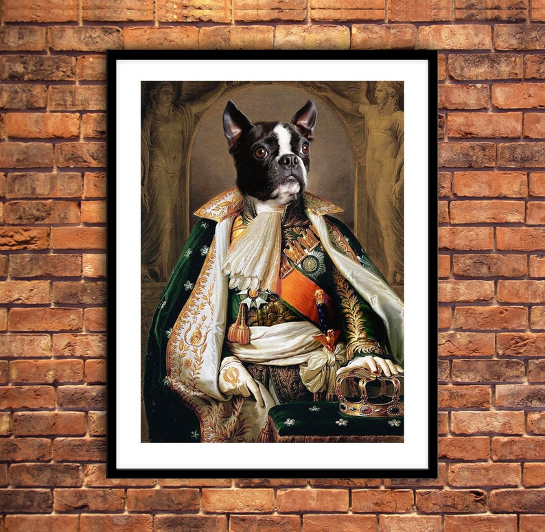 Custom dog portrait,dog portrait custom,royal dog portrait,royal pet portrait,custom pet portrait,unique gift,dog king,pet painting,dog gift
