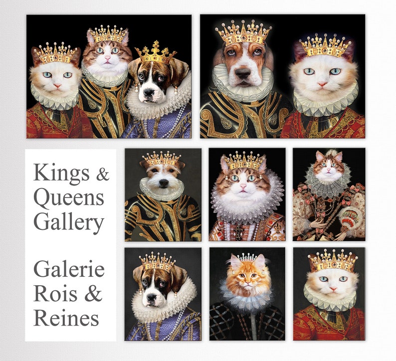 custom pet Portrait painting Personalized Pet memorial pet in cloth unique birthday Christmas gift Regal Pet Portrait royal Pet Portrait
