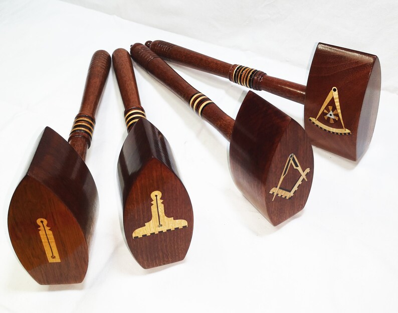 N'3 Masonic Gavels for Officers of the Lodge with sound Etsy