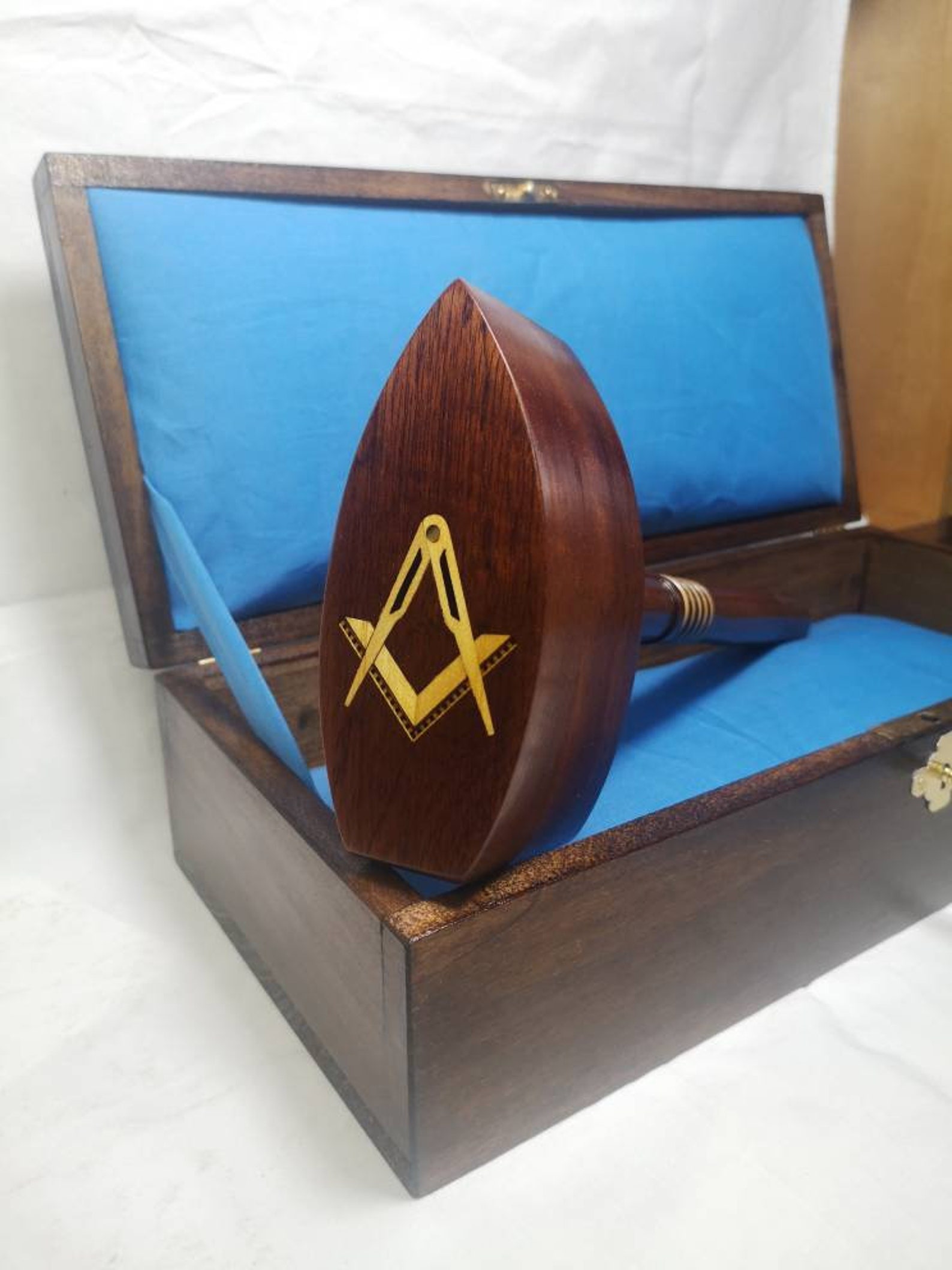 Masonic Common Gavel With Two Inlays on the Sides With Etsy