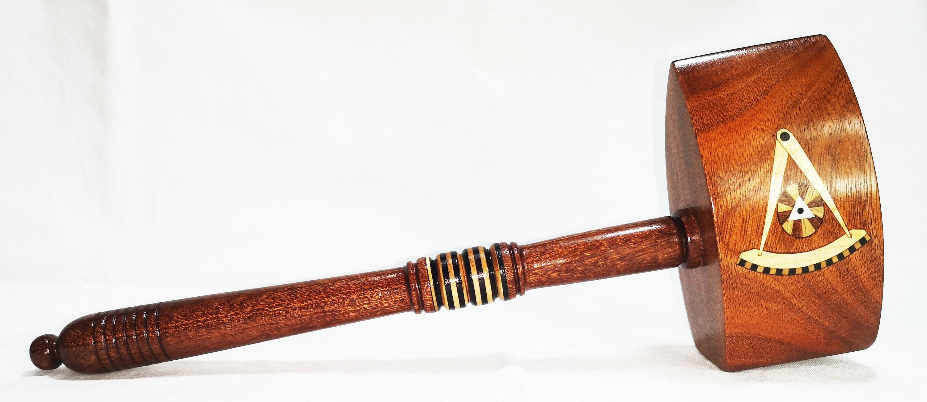 Masonic Common Gavel met twee inleg aan de zijkanten met Etsy
